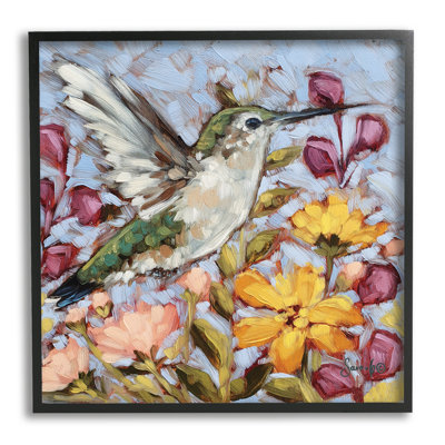 Art de giclée noire encadrée par Colibri