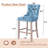 Modern Velvet Upholstered Counter Height Bar Stools (Set of 6)-108497674