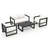 Avion 4 Piece Sofa Seating Group with Sunbrella Cushions