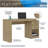 Techni Mobili Expandable Home Office Desk, Pine-1016515077