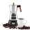 Cafetière électrique Gourmia avec poignée en hêtre, 3 à 6 tasses, argent Gourmia