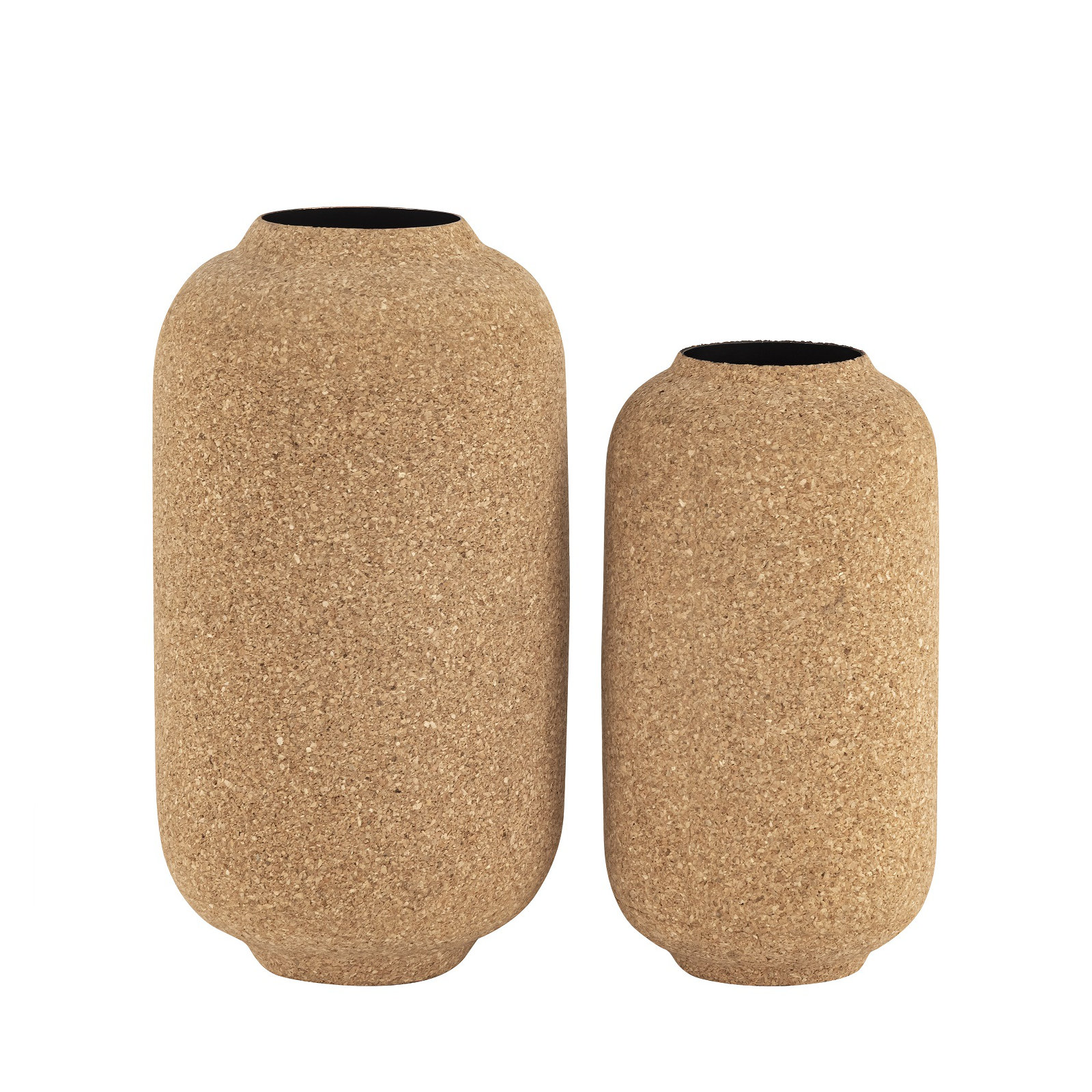 Cork Wrapped Flower Vase Lg, 10.75" H x 6" W x 6" D