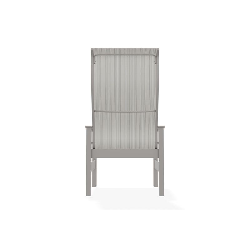 Leeward Sling Marine Grade Polymer Supreme Arm Chair, Harbor, Warm Gray