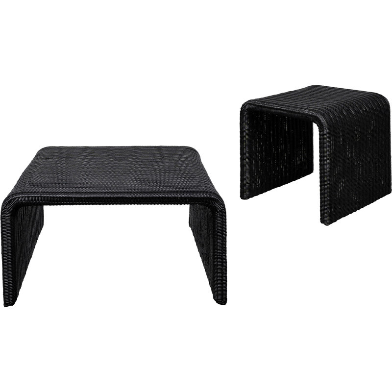 Table basse 2 pièces Coastal Style Black and Iron
