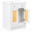 Meuble-lavabo simple autoportant de 18,19 po avec plateau en bois manufacturé Annett