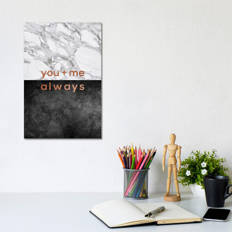 You And Me Always Copper by Orara Studio - Wrapped Canvas Gallery-Wrapped Canvas Giclée, 20.32 cm H x 30.48 cm W