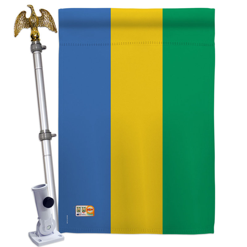 Double Sided 40'' H x 28'' W Polyester Flag Set