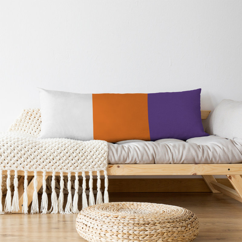 Polyester Medium Pillow, White/Orange, Kentucky 