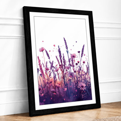 Lavender Twilight Botanical - Framed Print