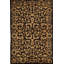 Hand-Knotted High-Quality Black and Gold Area Rug