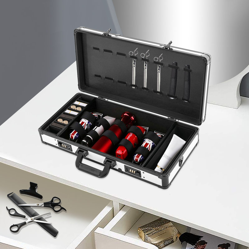 Trousse de coiffeur pour salon de beauté, Noir satiné