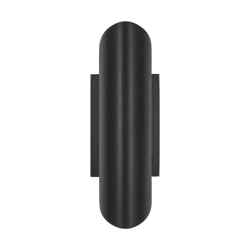 Thom Filicia Ruxton 1 Light Outdoor Fixture In Textured Black Finish With Textured Black Shade, 12" H x 4.5" W x 5.8125" D