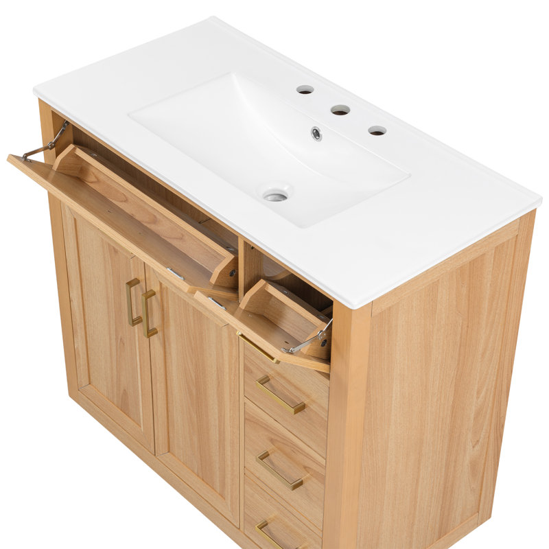Meuble-lavabo élégant 36 "avec lavabo en céramique