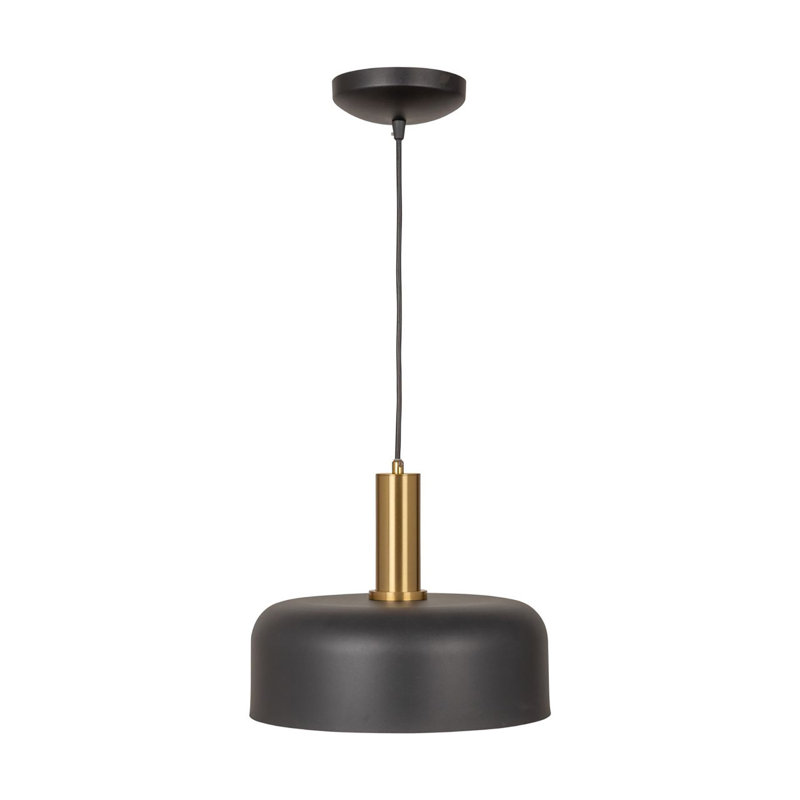 Ratcliff - 1-Light Pendant - Black/Brushed Brass