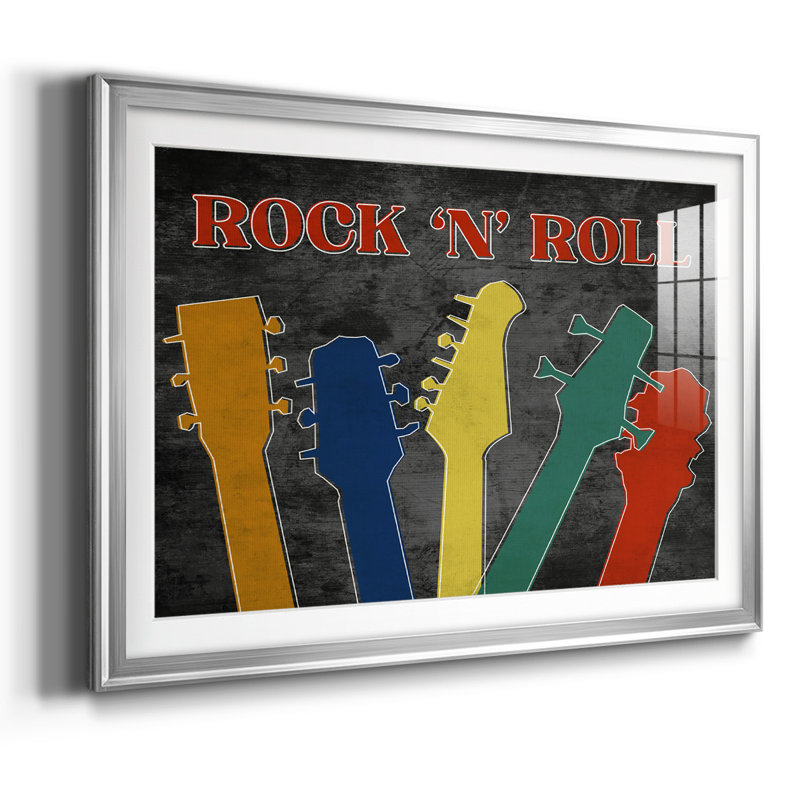 Rock and Roll, impression sur papier encadrée, H 19 po x l 27 po x P 1,5 po, Argent