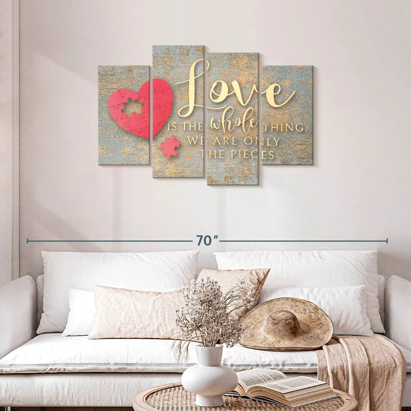 Tergel Love Puzzle Typography, 27" H x 43" W