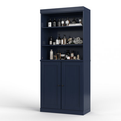 100% Solid Wood 32" Bathroom Storage Cabinet with Bottom Shaker Doors and Adjustable Shelves