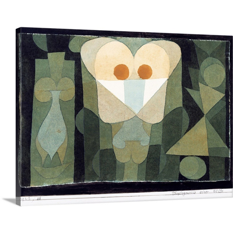 Reproduction d’art sur toile, "la physionomie de A Bloodcell" par Paul Klee, H 18 po x l 24 po x 1,25 po, Toile tendue