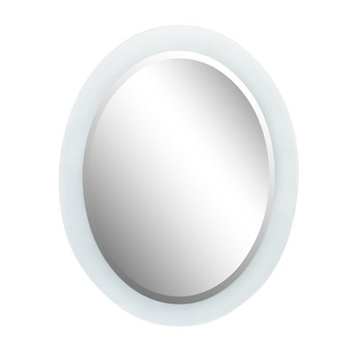 Mucci Glass Frame Oval Wall Mirror