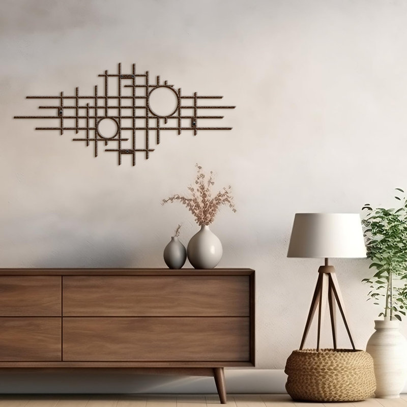 Wall Decor Metal, Bronze, 6" H x 18" W x 0.05" D