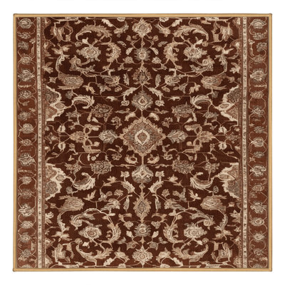 Machine Washable Persian Brown Area Rug