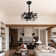 Notchietown 18" Industrial Reversible Ceiling Fan with 6 Lights and Remote, DC Motor 6 Speeds Ceiling Fan