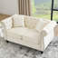 Canapé Chesterfield 58,8 po en velours beige pour le salon