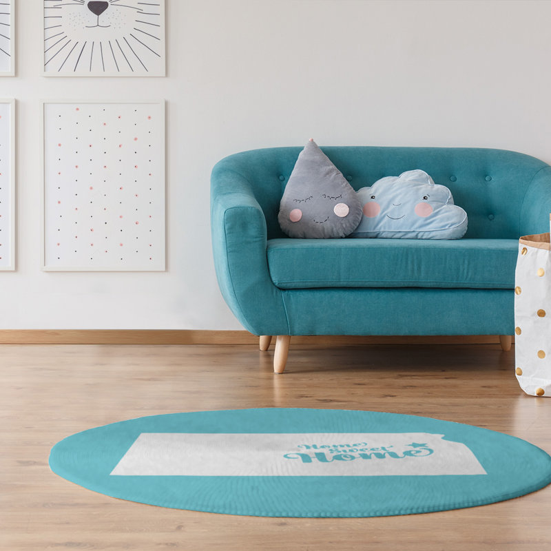Tapis en poly-chenille topeka à la maison, Rond 5 pi