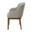 Ensemble de 2 chaises d'appoint rembourrées Modern, siège en cuir synthétique avec pieds en bois de noyer