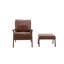 Fauteuil et repose-pieds en cuir végétalien l 25 po Juntier-1474336756