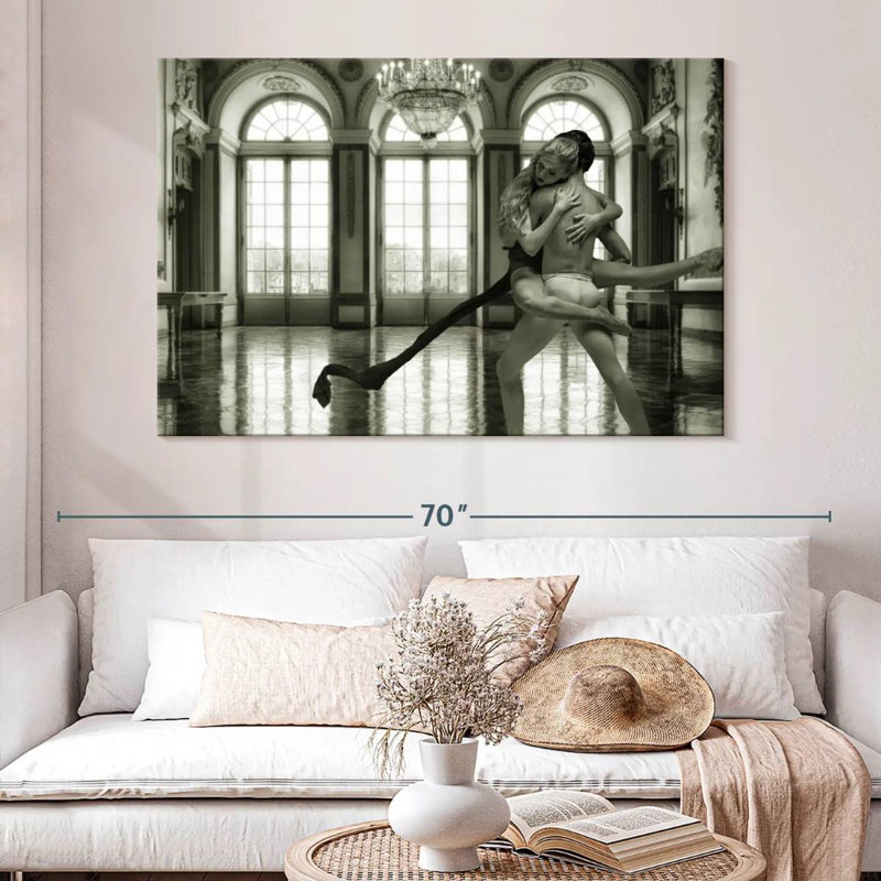 Enn Danseur And Ballerina, H 34 po x l 51 po