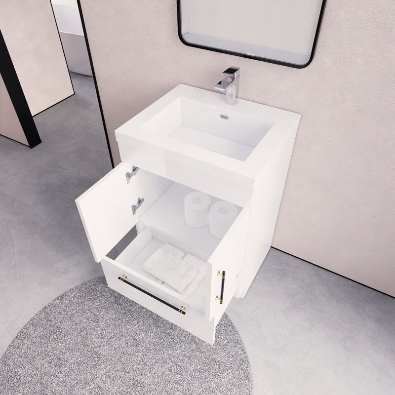 Spring 24" Single Bathroom Vanity, White