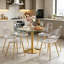 Chaises de salle à manger modernes en acrylique transparent avec pieds élégants en métal (ensemble de 6)-746949747-746949749