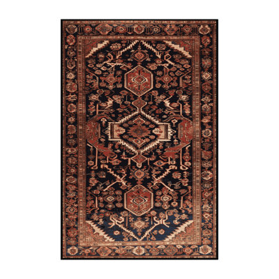 Machine Washable Persian Brown Area Rug