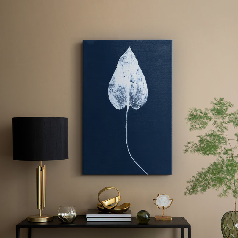 Cyanorphe feuille III - galerie Cavas sur mesure, H 18 po x l 12 po