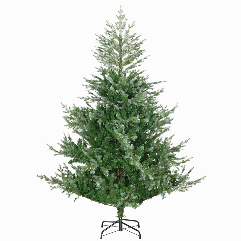 Arbre de Noël artificiel 6 pi avec 795 branches, ouverture automatique, base en acier, forme large, branches faciles à façonner
