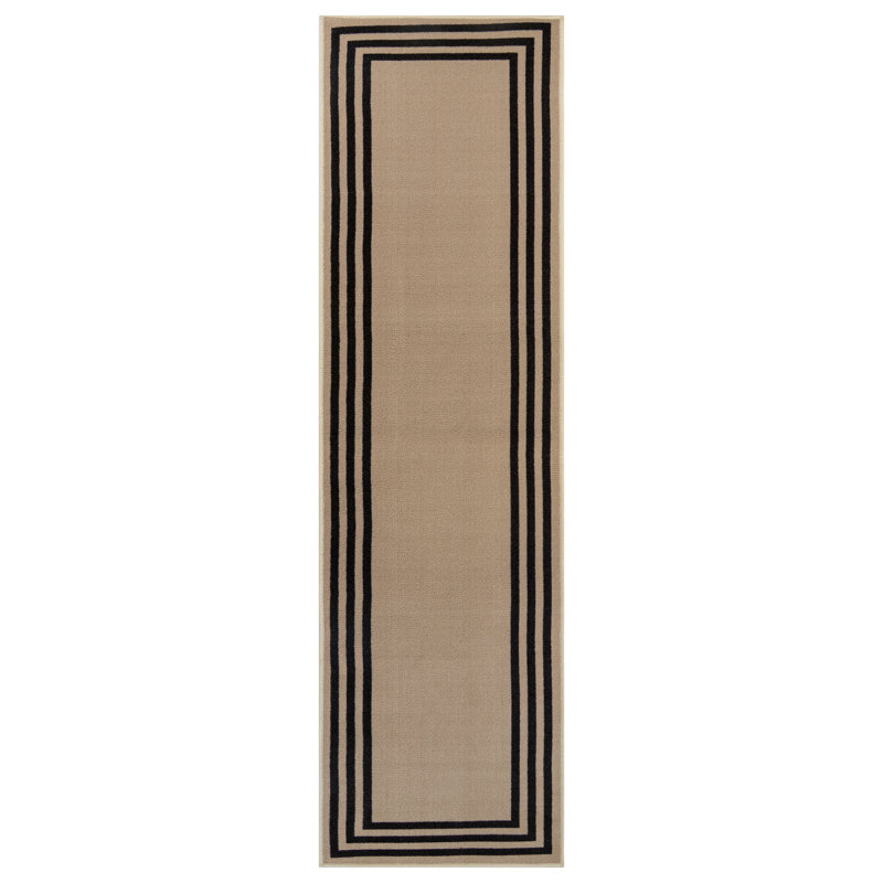 Tapis d'intérieur tissé à la machine Bolk, Cream, 2 pi x 12 pi