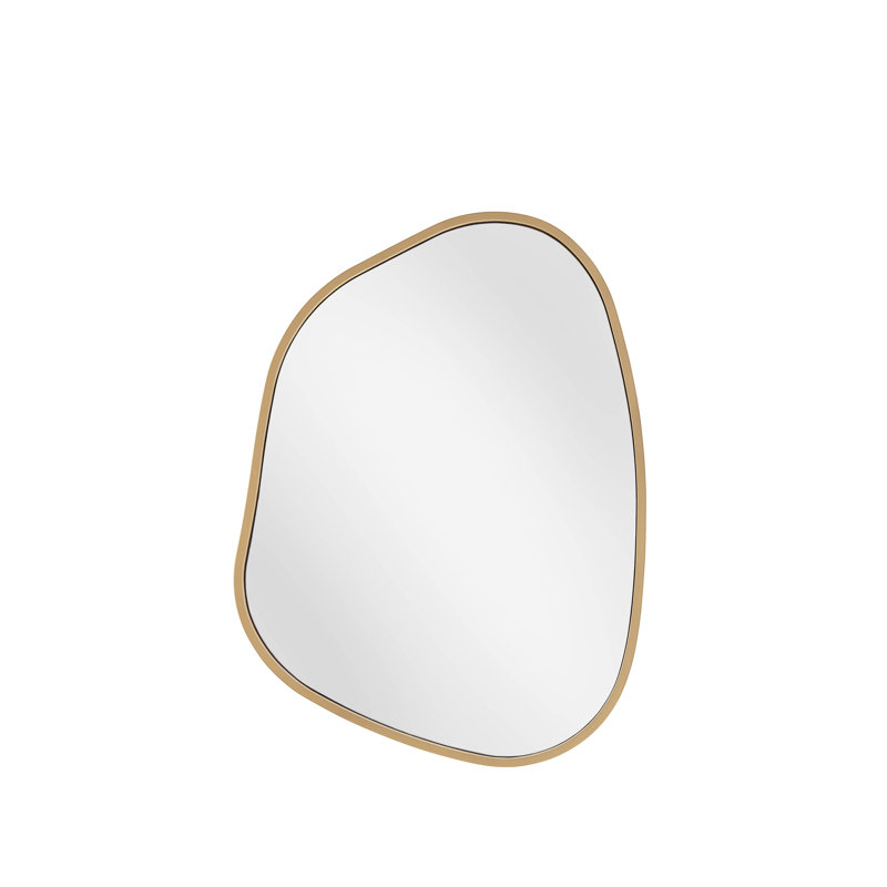 Abstract Gold Contemporary Accent Wall Mirror