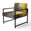 Vivid II - Chaise d'appoint rembourrée à motif abstrait-621908364