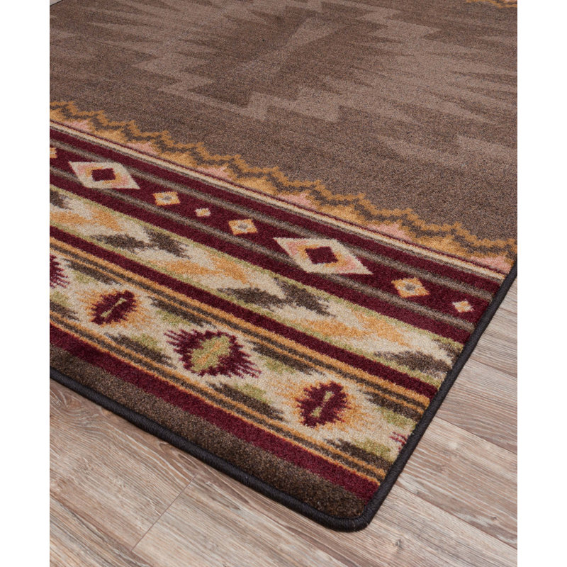 Tapis brun Bushley, Rond 7 pi 7 po
