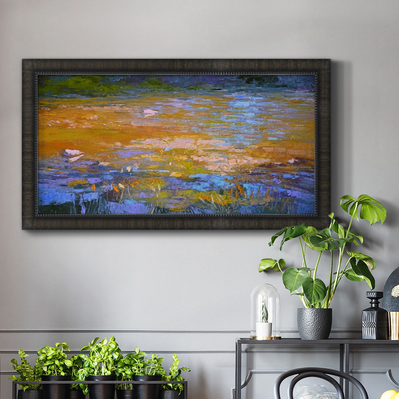 «Indian Summer», peinture sur toile à cadre unique, H 25 po x l 45 po x P 1 po