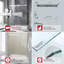 Portes de douche coulissantes simples sans cadre, largeur 56 à 60 po x hauteur 62 po avec verre trempé transparent de 5/16 po (8 mm) et film antidéflagrant-48476674