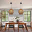Highwoods 1 - Light Farmhouse Bohemian Woven Raffia Pendant