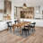 Black Solid Wood Dining Arm Chairs With Curved Back-1765536051