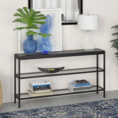 Alexis Glass Top Console Table