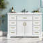 Modern White MDF Vanities(Must include both Vanity Cabinet  and Sink) with Storage