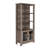 Modern Farmhouse Wooden Bookcase and Storage Cabinet with Tempered Glass Doors and 3 Upper Shelves-171830863