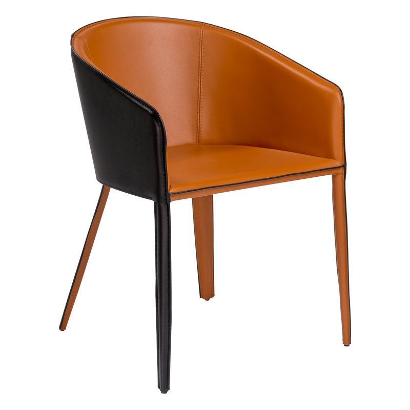 Wellkamp 18.3'' H Upholstered Armchair, Dark Caramel