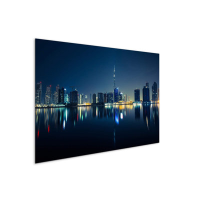 Megalopoli by Art Studio 53×80 cm MetalArt Materic Aluminum Satin Effect, Frameless Panel, Lightweight Ready to Hang