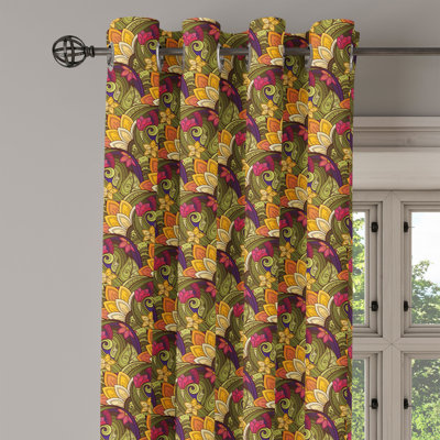 Sateen Blackout Curtains / Drapes Single Panel
